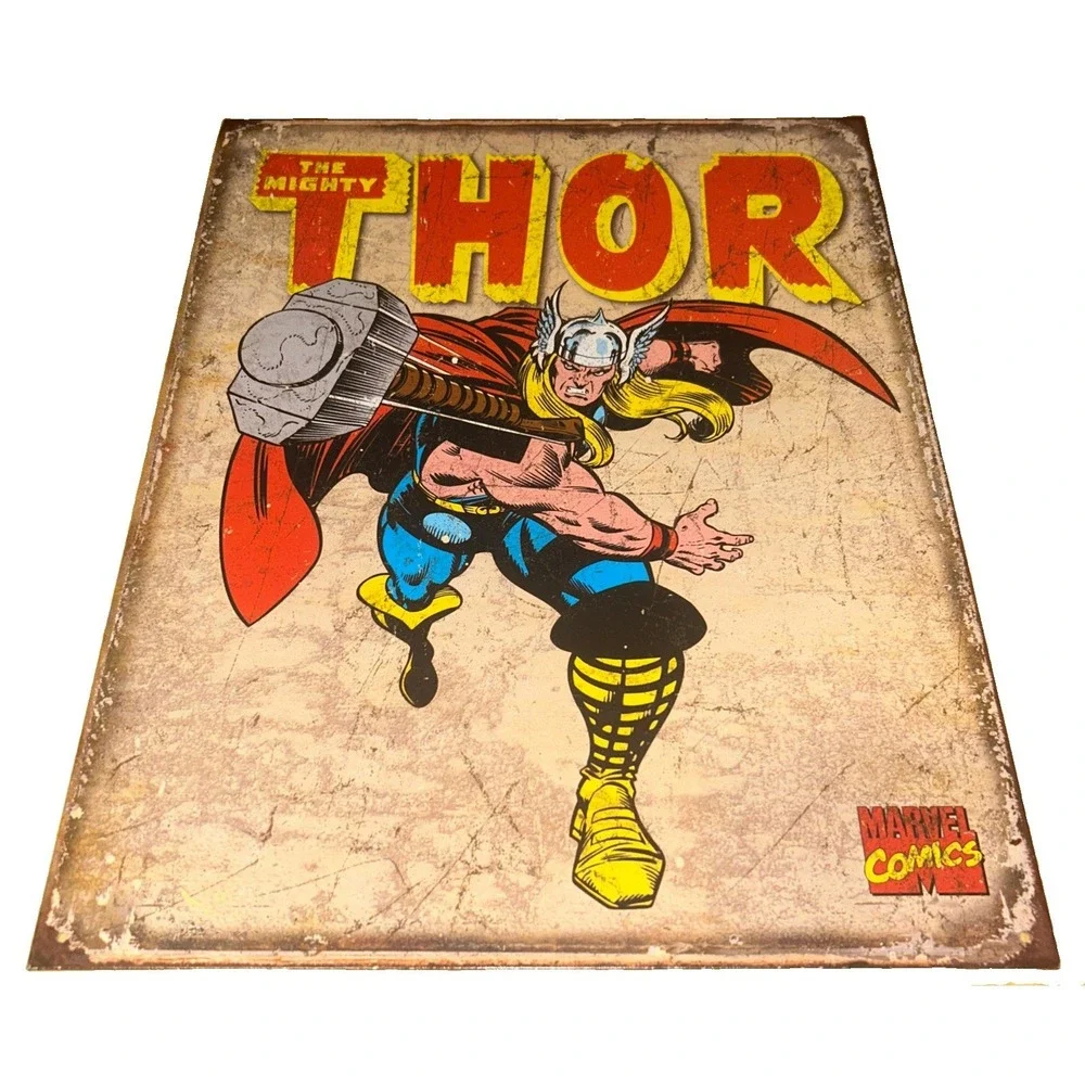 Marvel Comics Vintage Design Tin Metal Comic Book Characters 16
